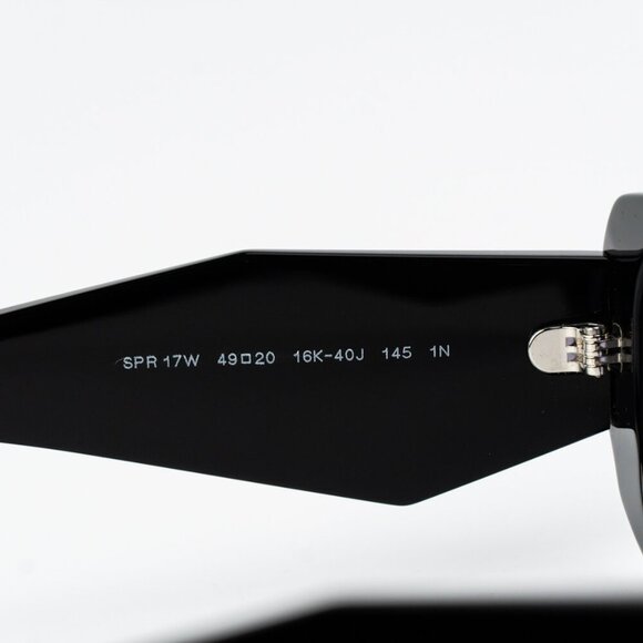Prada PR17WS 16K40J BRAND NEW Sunglasses Black Violet Rectangle Unisex - Picture 8 of 9